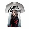 2025 Avril Lavigne T-shirt Stampata 3D Uomo Donna Moda Estiva Casual Manica Corta Cantante Harajuku Streetwear T-shirt Oversize
