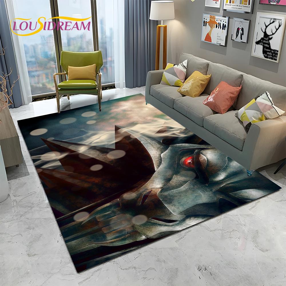 3D W-Witcher Games Gamer TV Cartoon Carpet Rug for Home Living Room Bedroom Sofa Doormat Decor,kids Area Rug Non-slip Floor Mat