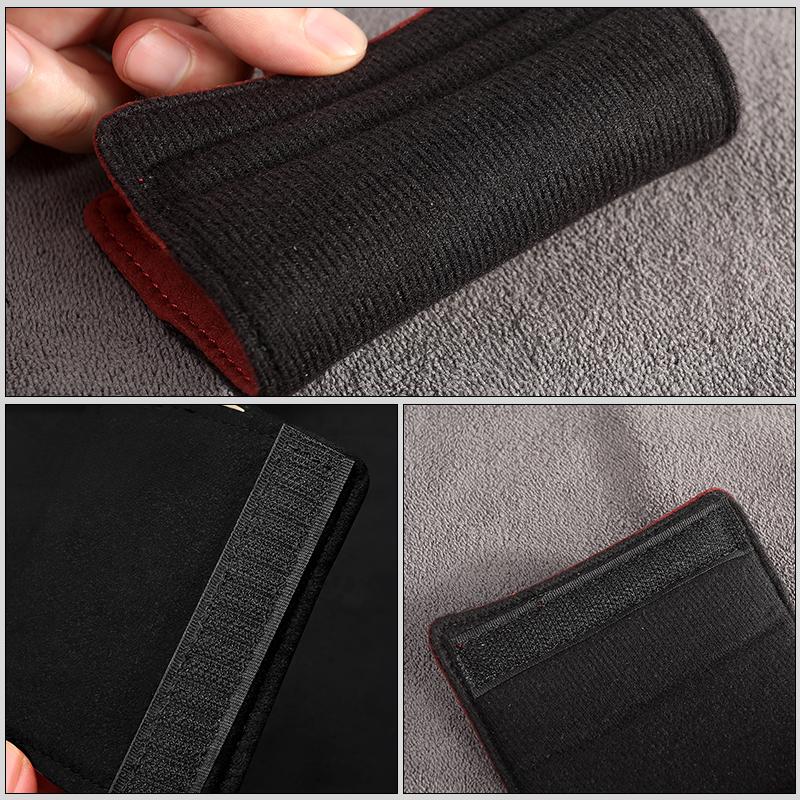 abcd1 2PCS Car Door Inner Handle Protective Cover Fur Protector Case Accessories For Volkswagen VW GTI Passat Golf Tiguan Polo