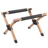 Outdoor Wooden Cooler Stand Folding Ice Bucket Rack Large Capacity Wood Mount for Camping Barbecue