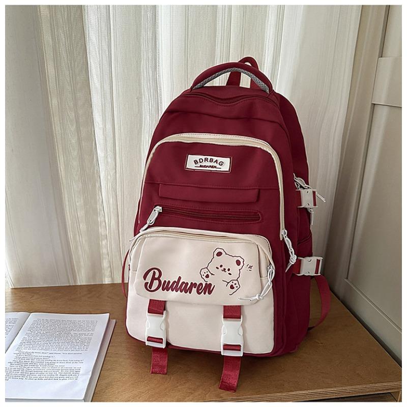 School bag new high-value college style fresh and sweet cute bear backpack junior high school students lightweight large-capacity backpack