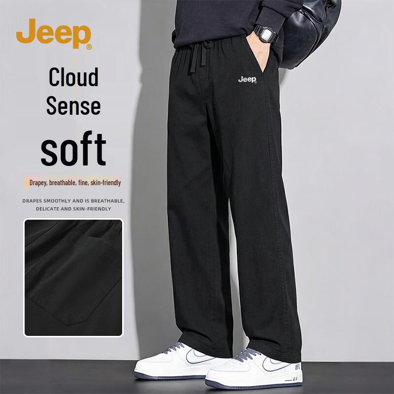 

Jeep Men s Casual Straight-Leg Trousers M