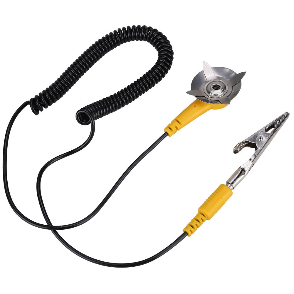 

Anti static Ground Cable PVC PU Material Anti Static Electricity Wire with Crocodile Clip