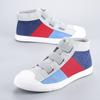Scarpe di Tela Ballerine Quotidiane da Uomo Sneakers Alte con Lacci Scarpe Vulcanizzate da Uomo Abbinamento Colori Calzature da Passeggio Scarpe da Scuola
