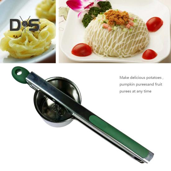 Ricer for Mashed Potatoes Stainless Steel Potato Press Manual Juicer Potato Masher Professional Kitchen Tool