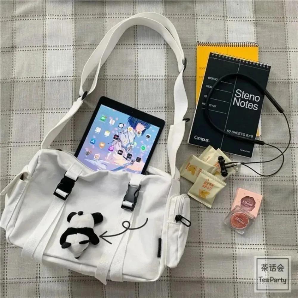 Płócienne torby crossbody dla kobiet, młodzieży, mężczyzn, modne, codzienne, o dużej pojemności, torebki, torby na ramię, jednokolorowe, damska torba listonoszka