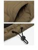 Men's 2025 White Duck Down Hooded Jacket: Winter Warmth, Loose Fit, Letter Print Design