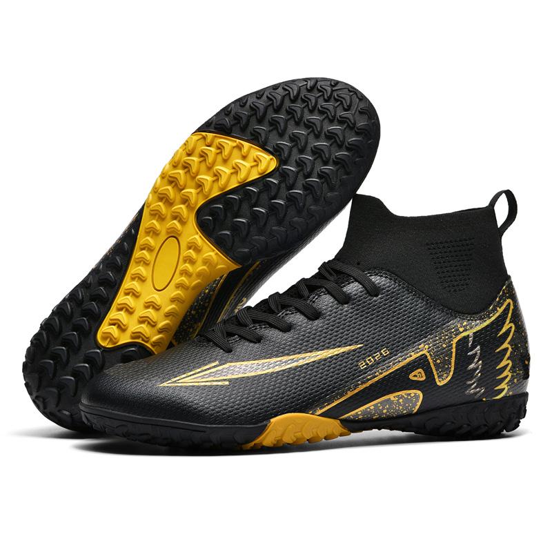 35-46 Teen /Adult Soccer Shoes Large Size  Anti Slip Wear Resistant Fashion TF/AG Nail High Top Football Sneakers Soccer Shoes for Boys
