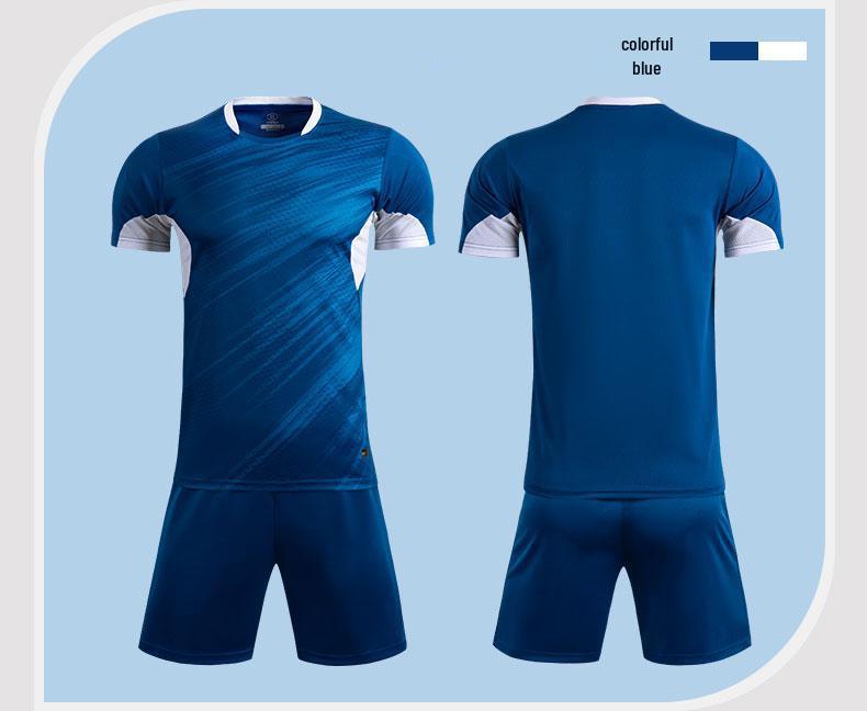 Unisex potištěný fotbalový tréninkový úbor - Sportovní oblečení s krátkým rukávem pro dospělé a děti, prodyšné.