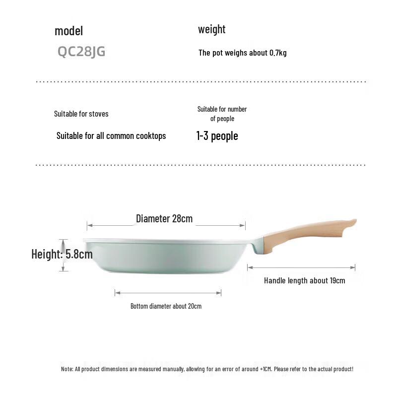 COOKER KING 28cm Celadon Non-Stick Frying Pan