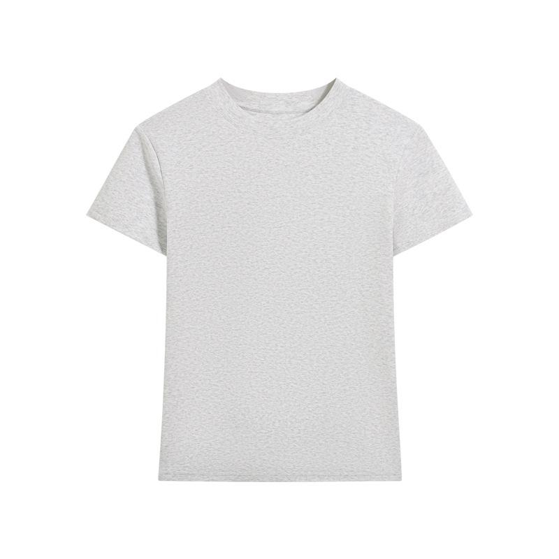 Women's French Round Neck Short-Sleeve T-Shirt with Straight Shoulders