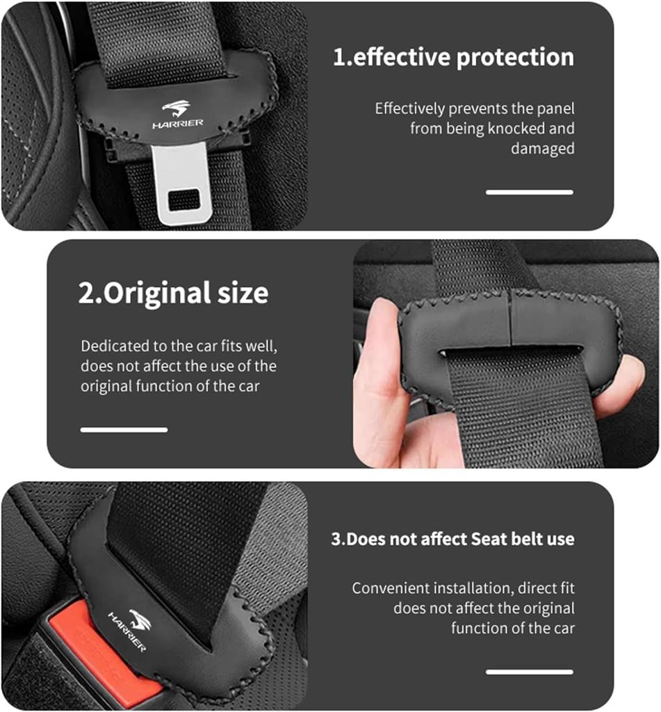 Car Seat Belt Cover Leather Seat Belt Cover for Toyota Harrier Harrier Accessories Buckle