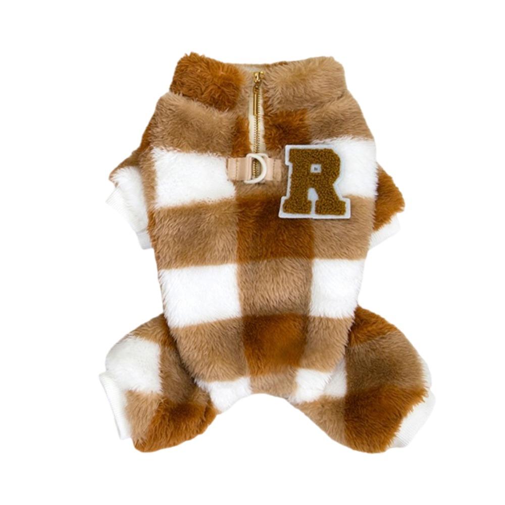 Double-faced Pile Puppy Jumpsuit Warm Pet Jacket Coat New Dog Clothes  Winter