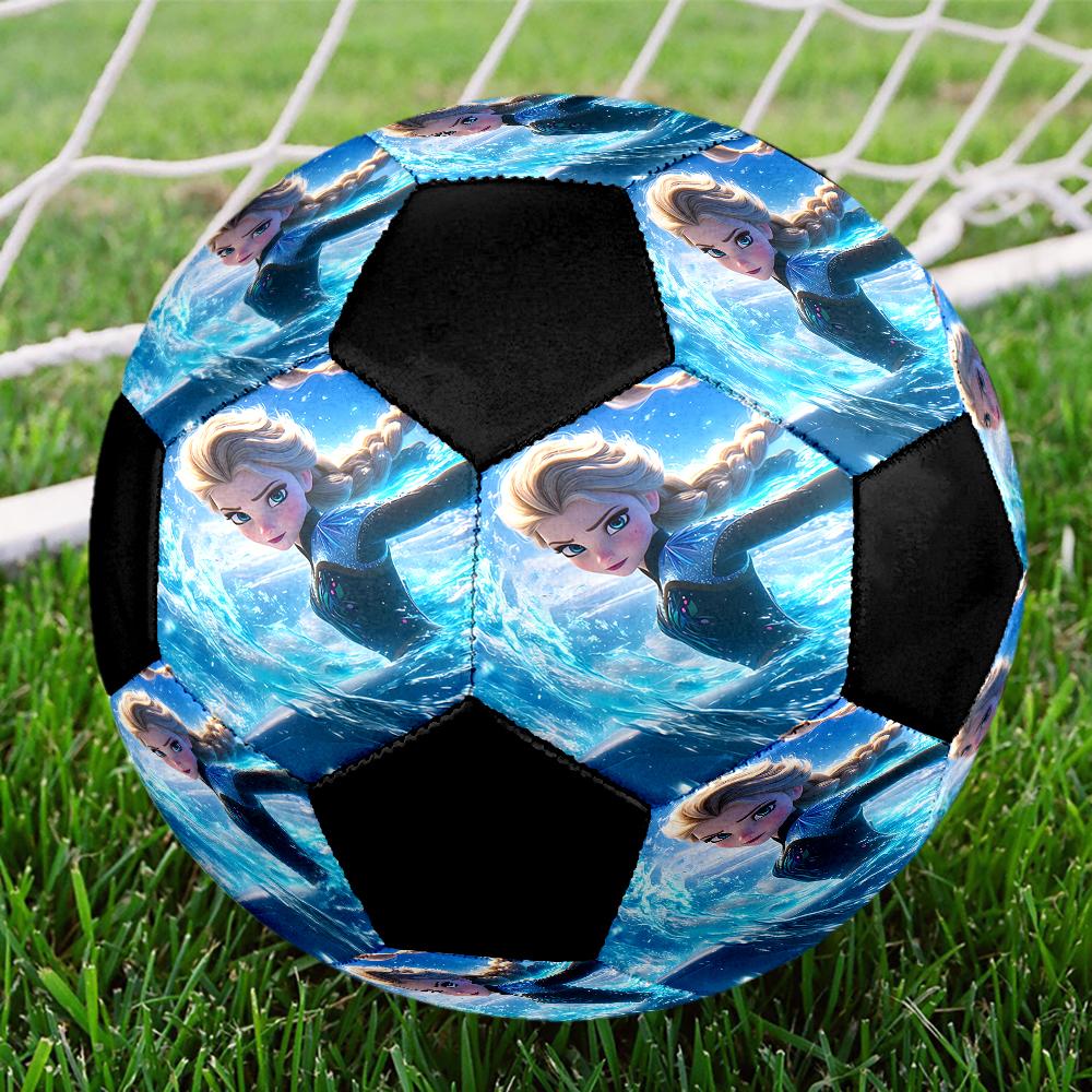 Elsa Theme Size 5 Soccer Ball, Suitable for Both Indoor and Outdoor Matches, a Gift Suitable for Everyone.