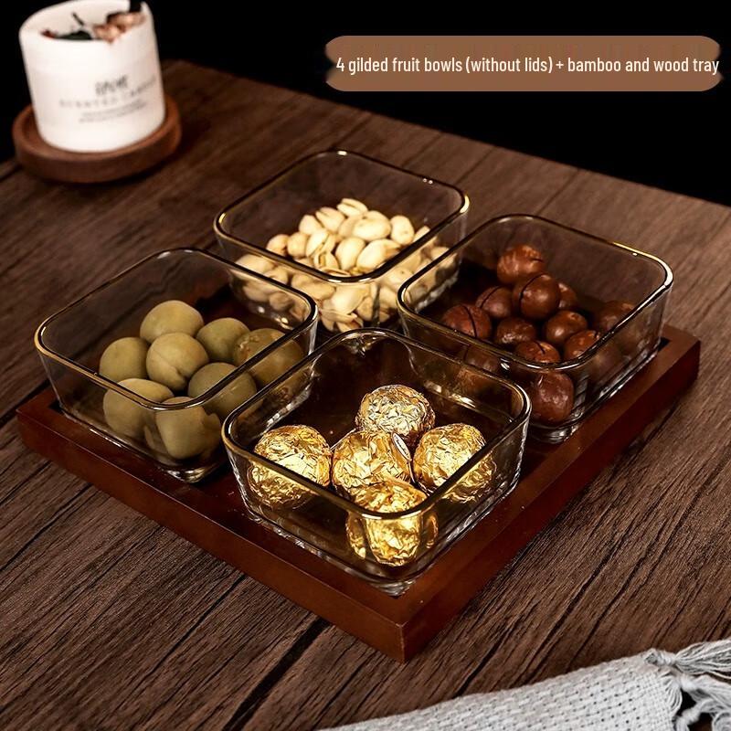 

Nordic Style Glass Divided Snack Plate