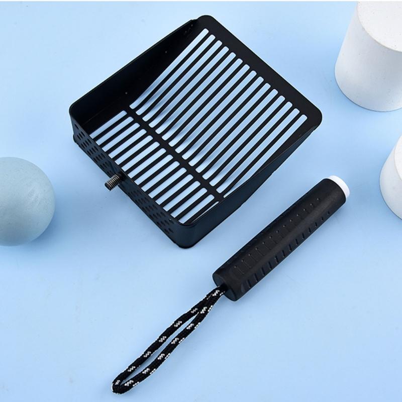 MultiPurpose Cats Litter Scoops Stainless Steel Handle for Household Cage Cleaning Litter Cleaning Tool