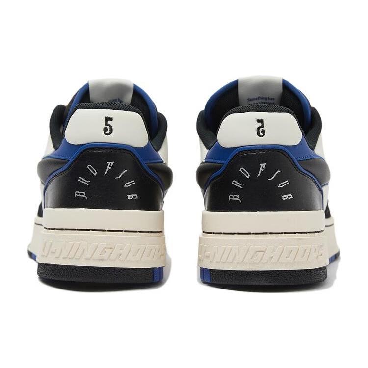 New LiNing Rookie 2 Durable Breathable Low Top Vintage Basketball Shoes Black White ABCT011-1