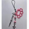 Coffin Cross Hanging Pendant Sweet Cool Phone Strap Bag Decoration Portable Y2K Style Hanging Lanyard for Girls Women