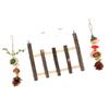 Parrot Hanging Toys Relieve Boredom Interactive Safe Wooden Parrot Hanging Ladder and Chewing Toys