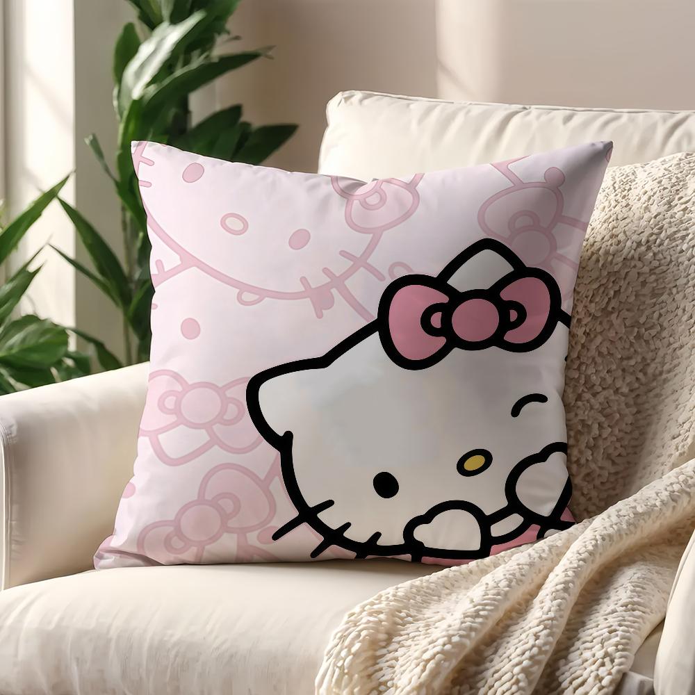 Kawaii HHello KKittyY Pink cushion cover For Pillow Printing Sofa Decoration HomeCar Room Coffee Shop Office NordicSimplicity