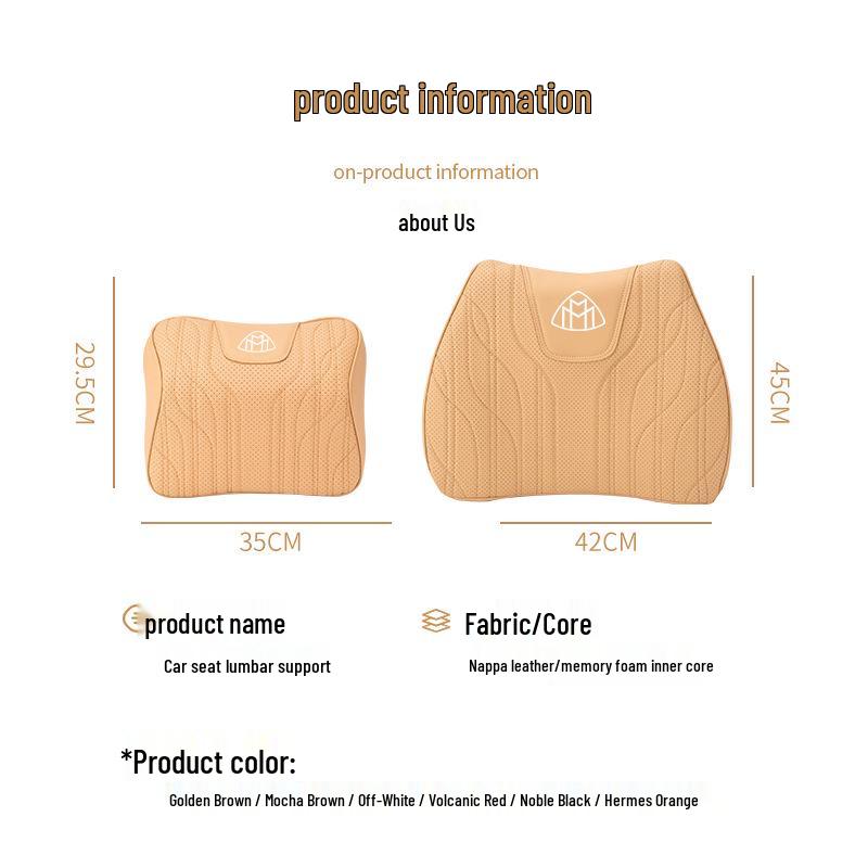 Mercedes-Maybach S-Class/GLS Headrest Neck Pillow & Lumbar Support Seat Cushion