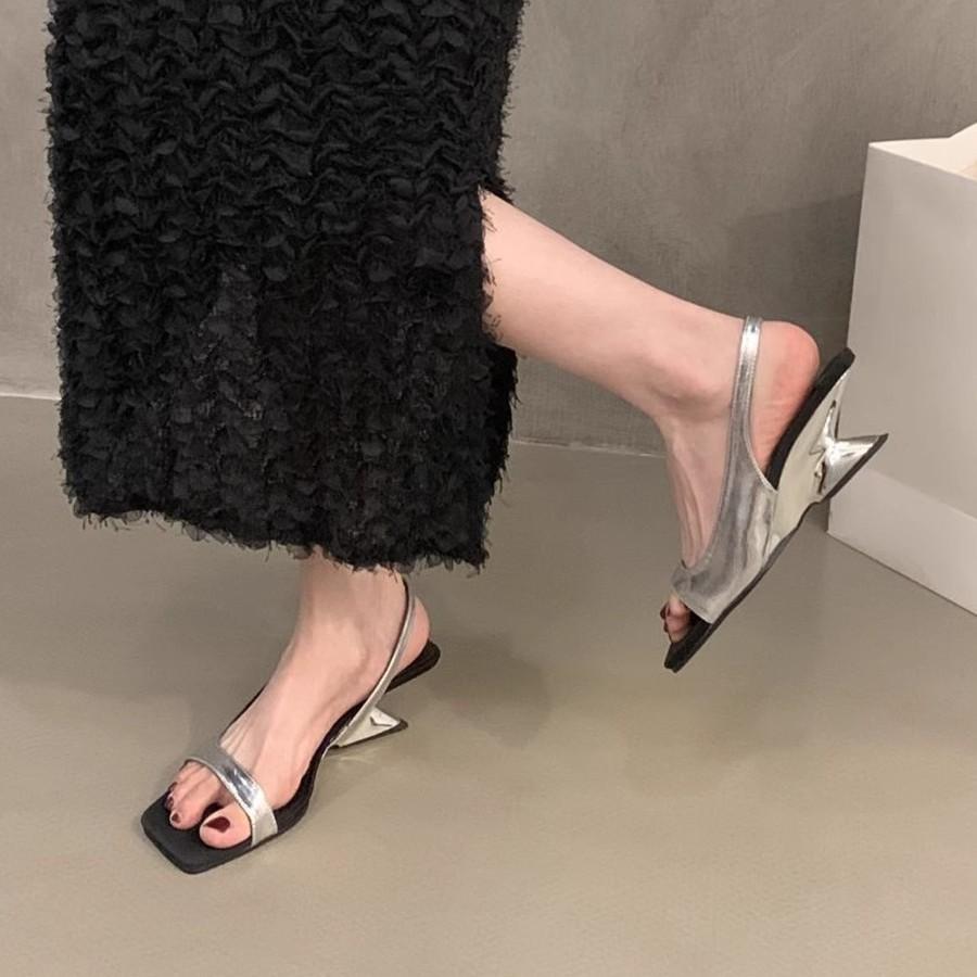 Spot Version~ French Wedge Heel with Sandals Female Gentle Temperament Open-toed High Heels with Skirt Fairy Roman Shoes