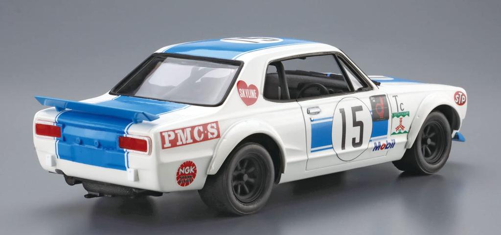 Aoshima Bunka Kyozai The Model Car Series SP15 Memorial Takahashi Kunimitsu Box Suka Glorious 50 Victories Plastic Model Molded in Color 1/24 GT-R