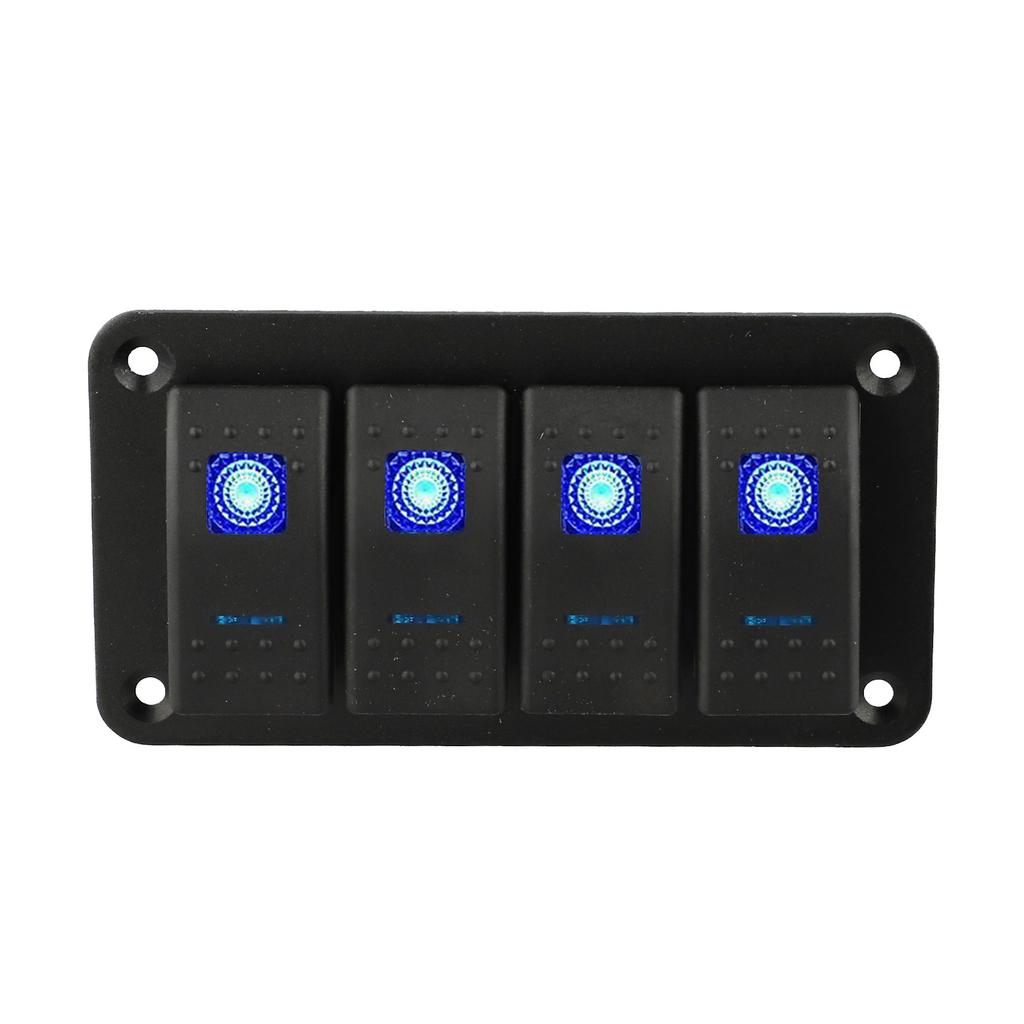 12V 24VDC Switch Blue Rocker Switch Low-Light Conditions Robust Plastic Construction Car Motorcycle Boat Use For Device Control
