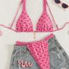 2025 Cross-Border European & American Sexy Print Bikini Swimsuit for Women