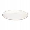 Talerz obiadowy ceramiczny płytki biały złota obwódka 26cm 1szt Bella