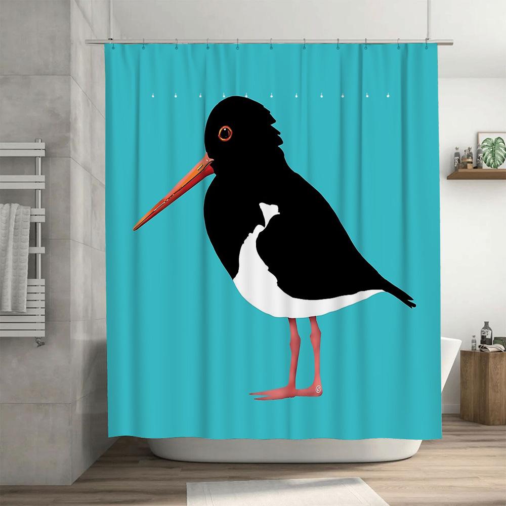 Bathroom Curtain Seabird Pattern Shower Curtain Waterproof Nature Birds Decor Home Textile Artistic Design Modern Style Home Dec