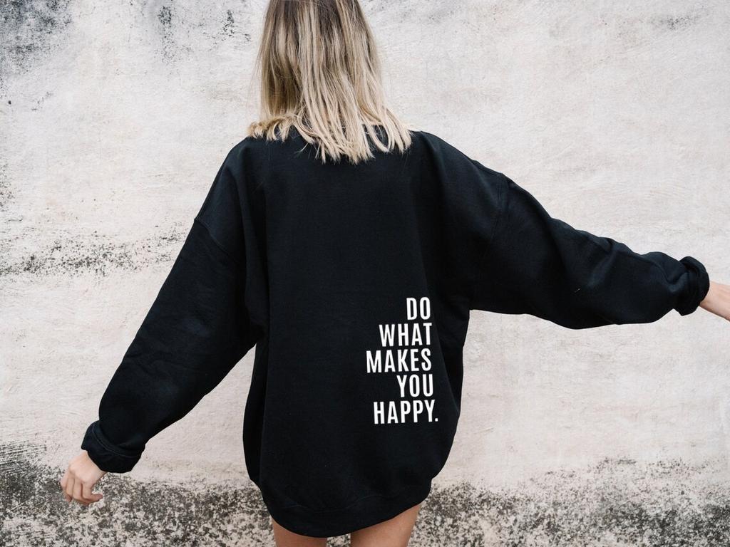2025 Women's Sweater Sweatshirt Hoodie DoWhatMakesYouHappy Women's Sportswear Top