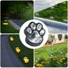 7JI Cute Cat Paw Recessed LED Solar Garden Garden Decorative High Illumination for Flower Pet Set In-Ground Light, Design, Outdoor, Waterproof,