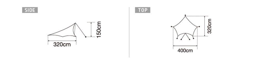 Snow Peak Light Tarp Penta Shield Snow Peak Festival 2023 Autumn Penta Pentaise Set 1 STP-381 / Pro.air1 FES-199 [For Person]