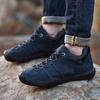 Fashion Hiking Shoes Men Genuine Leather Cowhide Trekking Boots Trend Black Sports Top Quality Outdoor Walking Sneakers Non Slip Casual