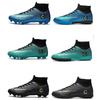 Large Size Football Shoes Men's and Women's High Top TF Shredded Nails Short Nails AG Long Nails Student Adult Grass Sports Training Shoes