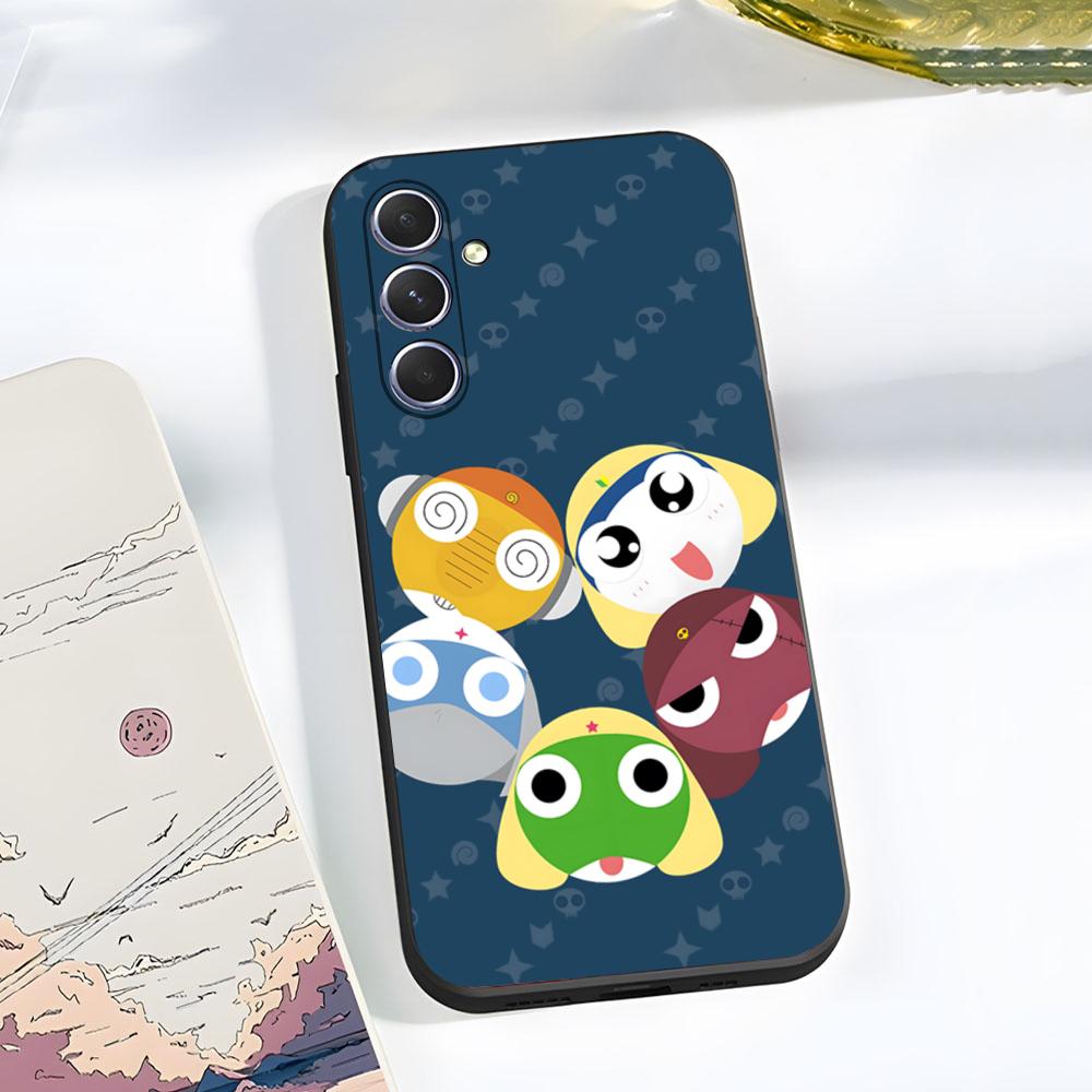 

Keroro G-Gunsou Frog Phone Case For Samsung A56 A36 A26 A16 A15 A25 A35 A55 A14 A34 A24 A54 Black Soft Shell Samsung A34
