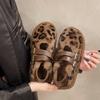 [Lamb Wool] Women's Wool Shoes 2025 New Winter Thick-soled Belt Buckle, Velvet Warm One-pedal Cotton Shoes