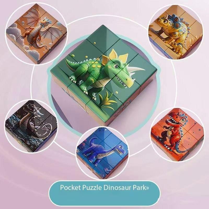 Non-Toxic 3D Magnetic Puzzle Blocks For Kids - Cartoon Dinosaurs Cars Animals Diy Magnetic Building Blocks Toys For Children Adult Toy