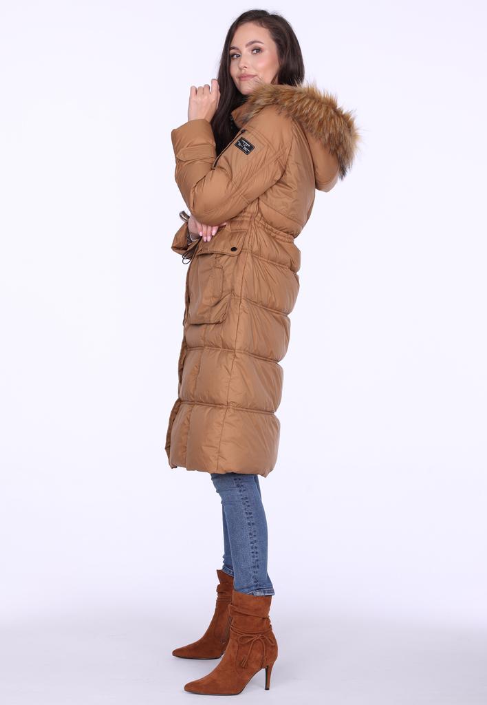 WOMEN' DOWN WINTER COAT WITH ECO FUR