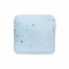 Zipper Closure Sanitary Pad Pouch Silver Star Print Feminine Period Pouch  Women Girls