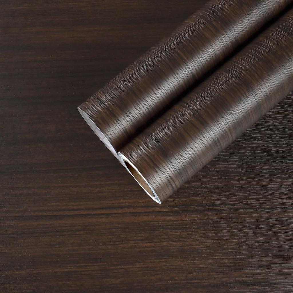 CHIHUT Wallpaper Wood Grain Remake 45cm X Dark Peelable Cutting Easy To Perfect for Home and Rental Scandinavian Style Wood Grain Decorative Wall