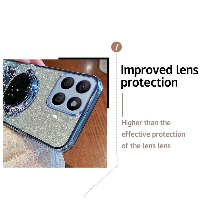 Priekš Honor X8b 4G Astronauta atbalsta kājiņa PC+TPU futrālis Putekļu necaurlaidīgs mobilā tālruņa aizmugurējais vāciņš