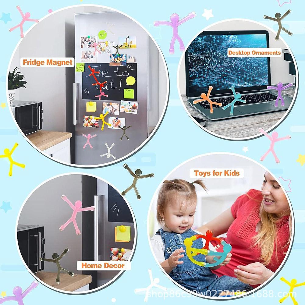 Fridge Magnets Man, Humanoid Magnetic Toys For Fridge, Magnetic People Mini Humanoid Colorful Magnetic Toy For Locker, Office