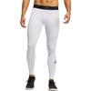 adidas Logo Print Color Block Compression Pants Men Bottoms White GL9874