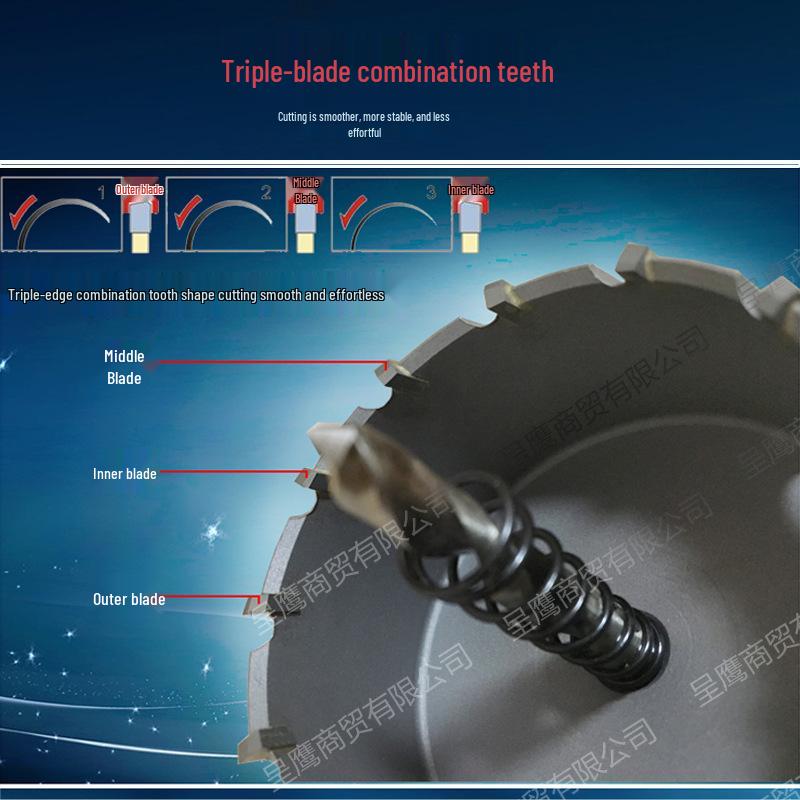 Stainless Steel Hole Saw Drill Bit Set for Wood & Metal (68-77mm)
