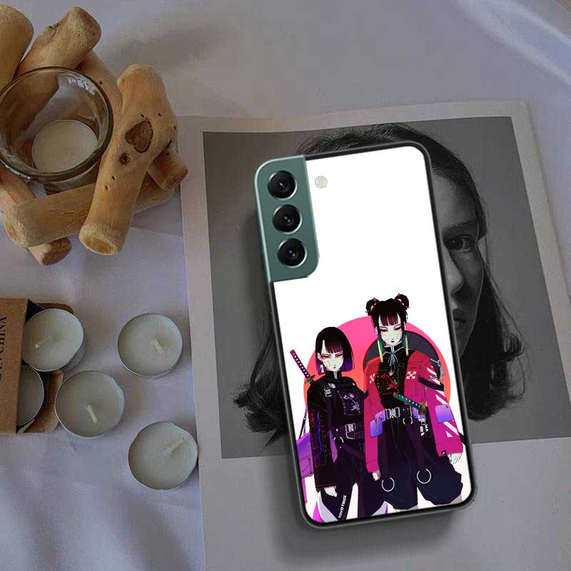 Vaporwave Glitch Anime Phone Case For Samsung Galaxy A12 A22 A32 A42 A52 A72 A54 A34 A24 A14 A73 A53 A33 A23 A13 5G F52 F62 Cove