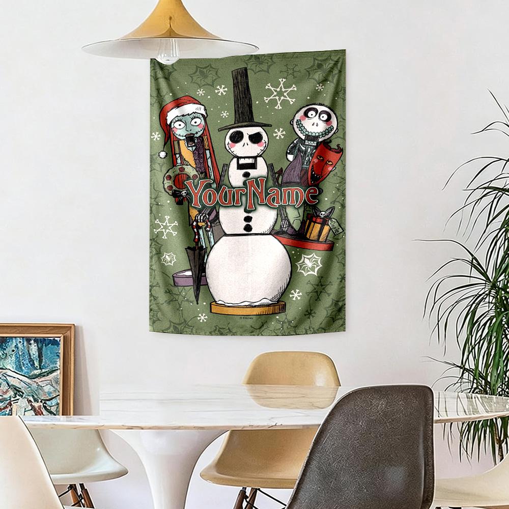 Christmas Nightmare Custom Your Name Wall Decor Tapestry Art For Pet Memorial Birthdaywedding Party Backdrop Family Gift