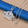 925 silver 16-30 inch luxury crown zircon pendant necklace for women's fashion wedding accessories and jewelry