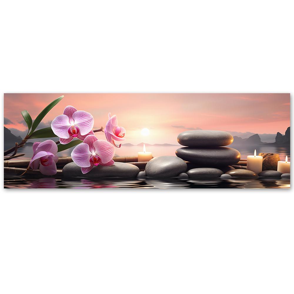 Canvastryck, Rosa zen-komposition